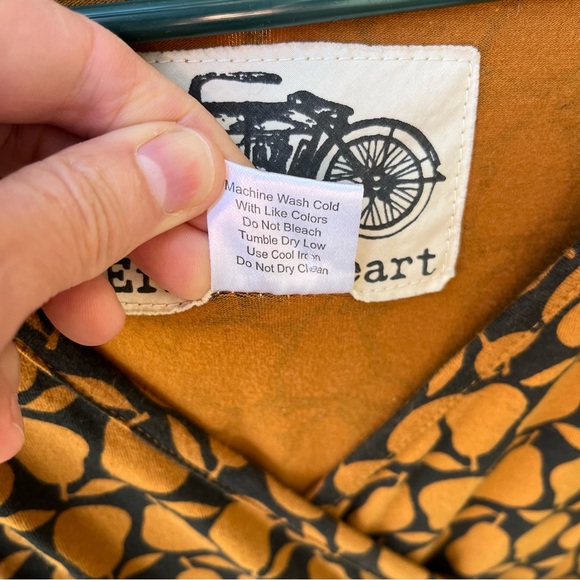 Effie’s Heart Sarah Long Sleeve Bartlett Pear Dress In Sz S - Picture 8 of 12